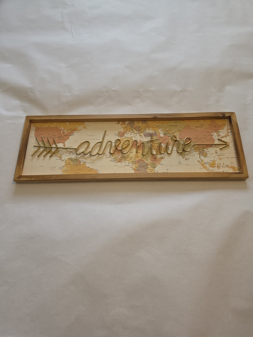 Ashland Gold 'Adventure' Map Wall Frame